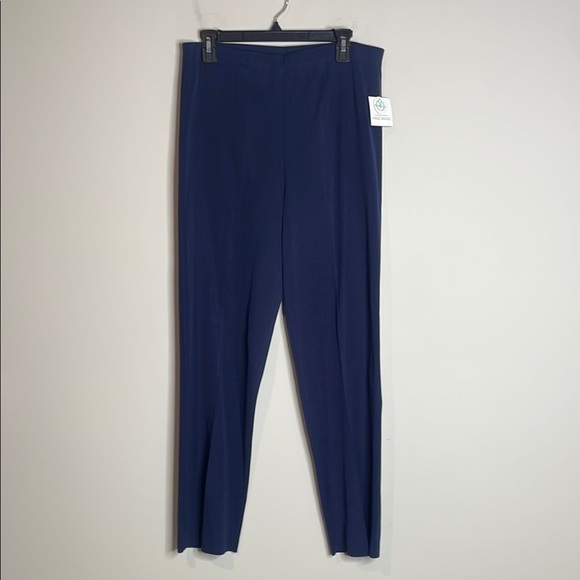 SOLD Ming Wang | Women’s Navy Blue Basic Cut Pants Size Large NWT - Picture 1 of 7
